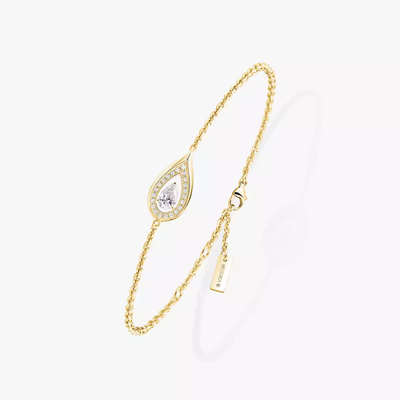 Bracelet Fiery 0,10ct Bracelet Diamant Or Jaune