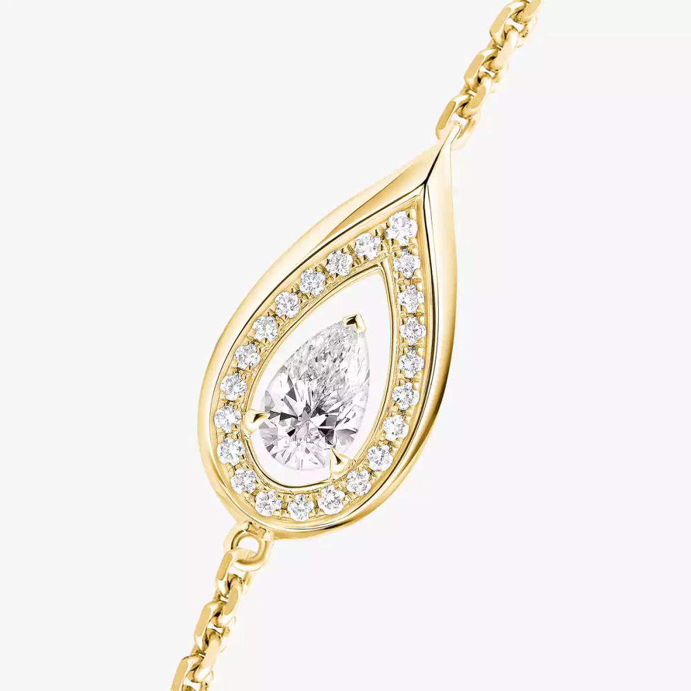 Bracelet Fiery 0,10ct Bracelet Diamant Or Jaune