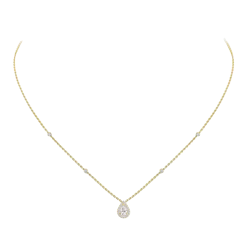 Joy 0,25ct Collier Diamant Or Jaune