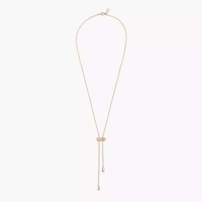 Collier cravate Moderniste Collier Diamant Or Rose