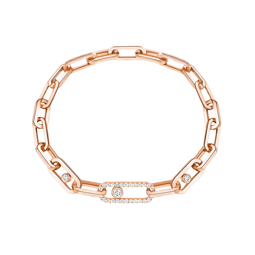 Move Link Bracelet Diamant Or Rose