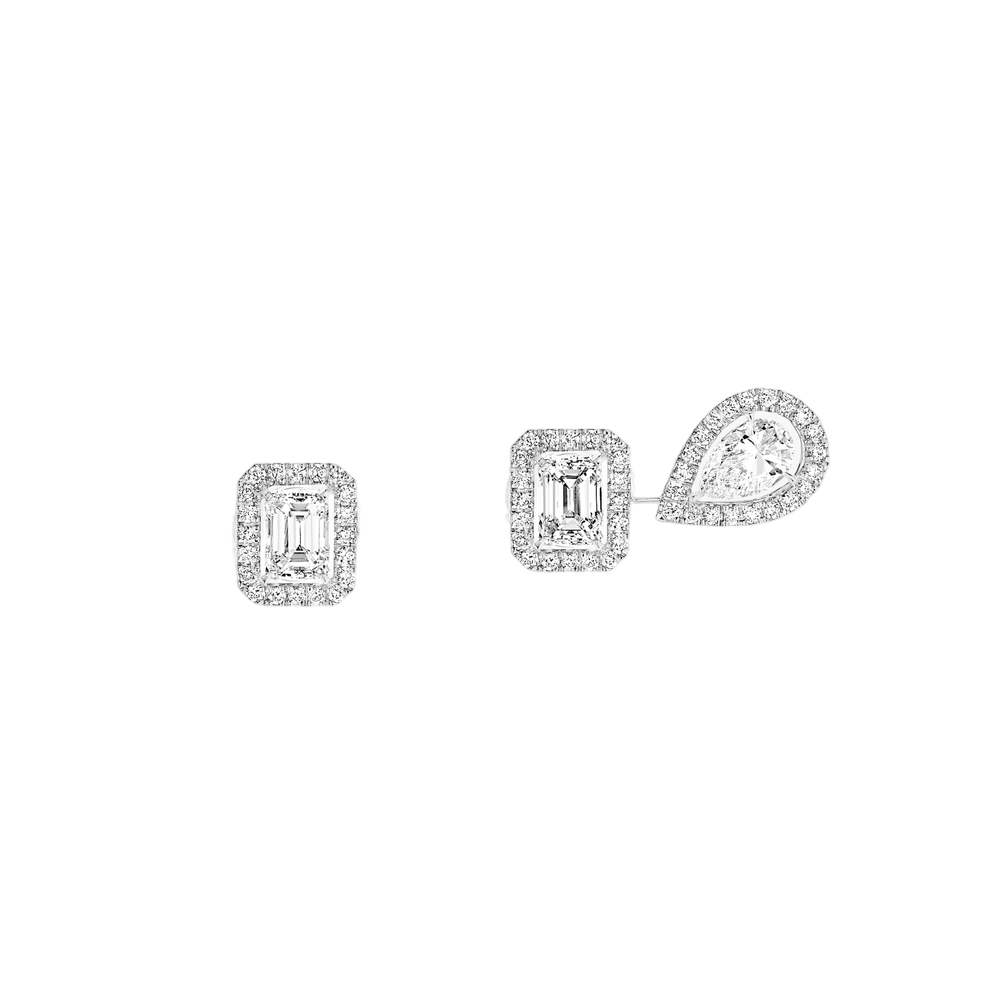 Boucles d'oreilles My Twin 1+2 0,20ct x3 Boucles d'oreilles Diamant Or Blanc