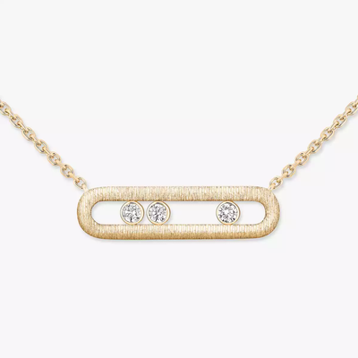 Move Classique Ciselé Collier Diamant Or Jaune