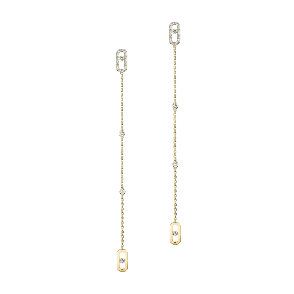 Pendantes Move Uno Boucles d'oreilles Diamant Or Jaune