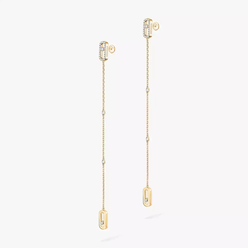 Pendantes Move Uno Boucles d'oreilles Diamant Or Jaune