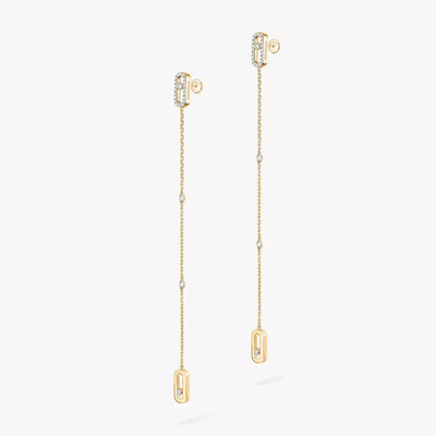 Pendantes Move Uno Boucles d'oreilles Diamant Or Jaune