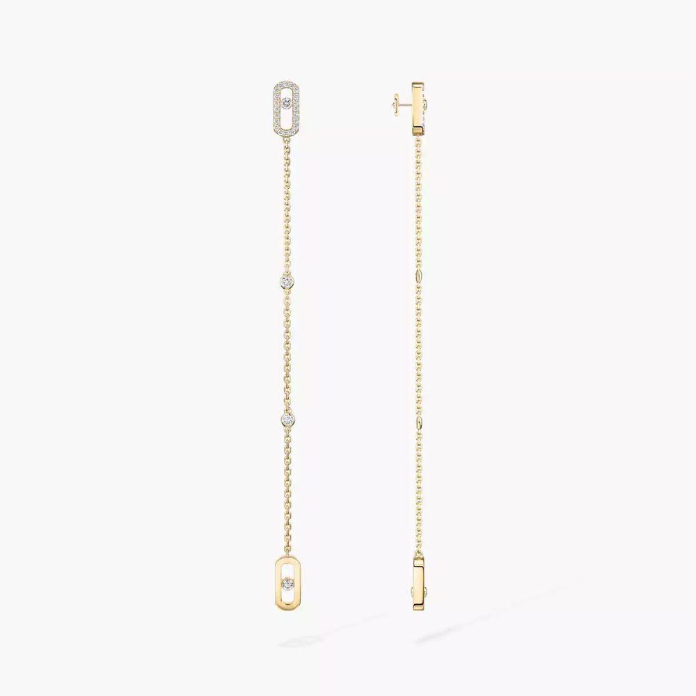 Pendantes Move Uno Boucles d'oreilles Diamant Or Jaune