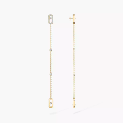 Pendantes Move Uno Boucles d'oreilles Diamant Or Jaune