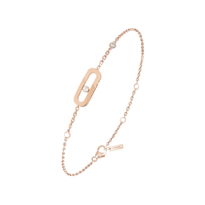 Move Uno Bracelet Pink Gold Diamond Bracelet