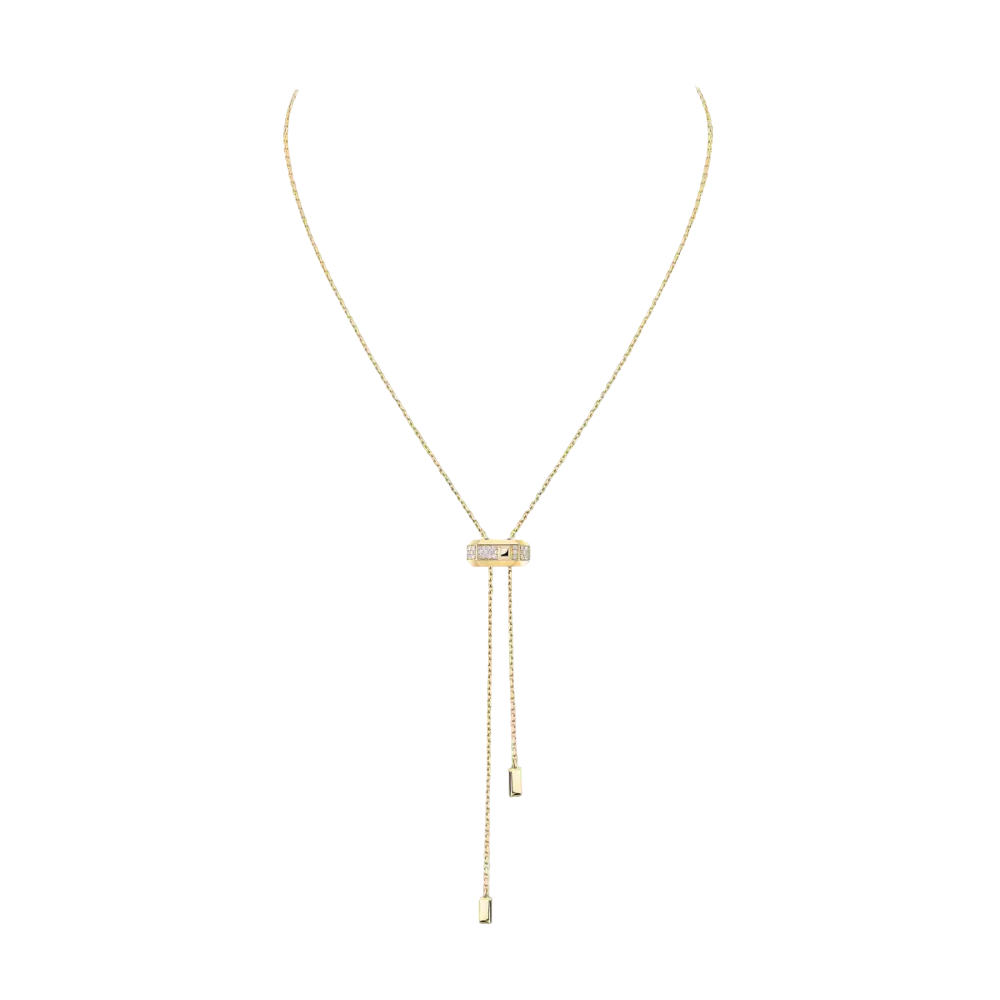 Collier cravate Moderniste Collier Diamant Or Jaune
