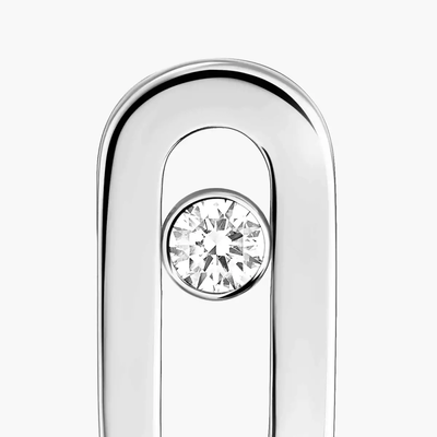 Gold Move Uno Stud Earrings White Gold Diamond Earrings
