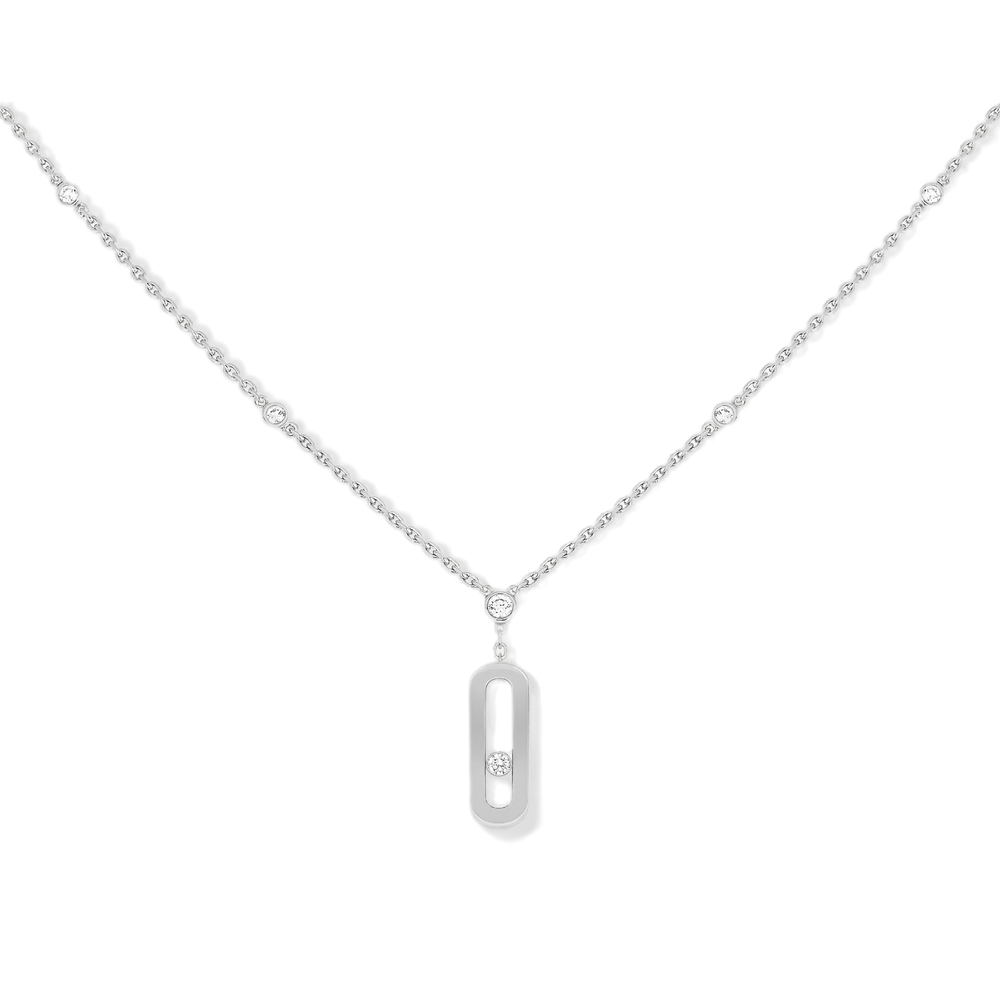 Collier Long Move Uno Collier Diamant Or Blanc