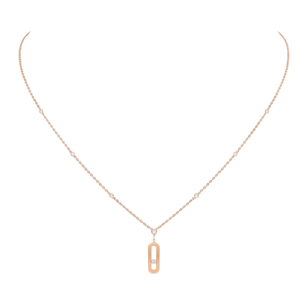Collier Long Move Uno Collier Diamant Or Blanc