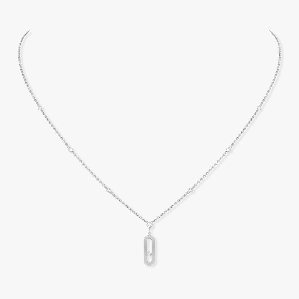 Collier Long Move Uno Collier Diamant Or Blanc