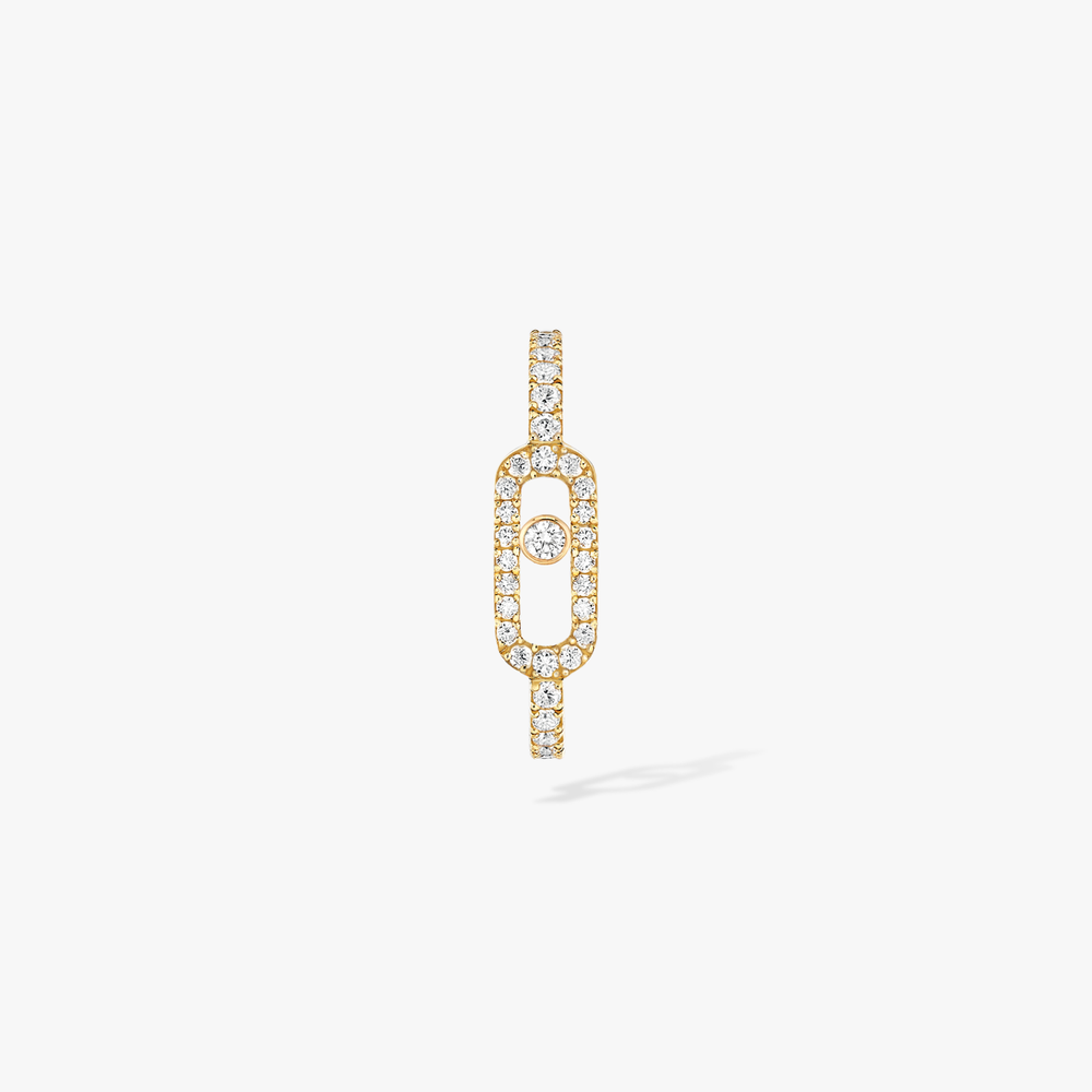 Mono Boucle Pavée Move Uno Boucles d'oreilles Diamant Or Jaune