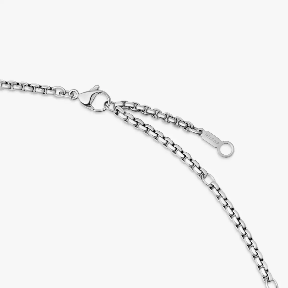 Pendentif So Move Titane Naturel Pavé Collier Diamant Natural Titanium