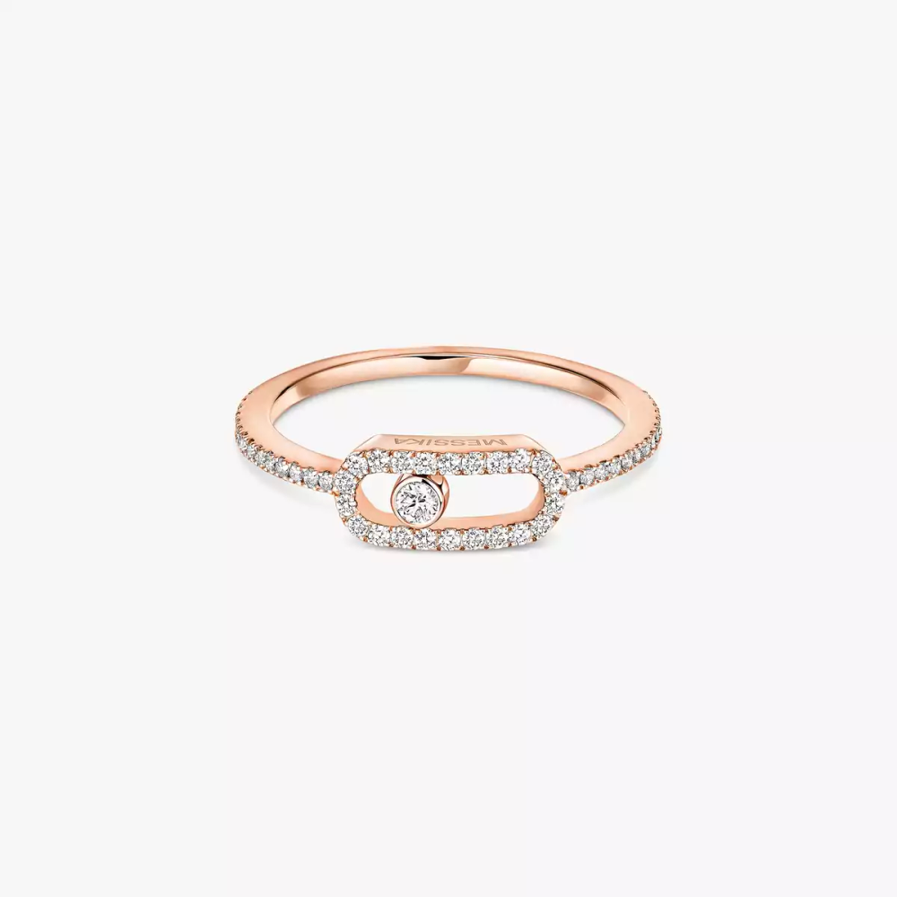 Move Uno Pavée Bague Diamant Or Rose