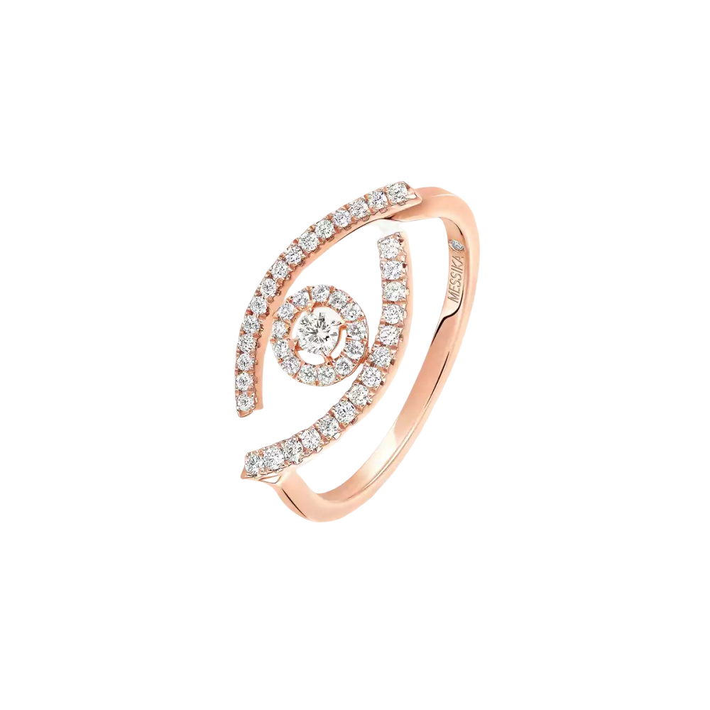 Bague pavée Lucky Eye Bague Diamant Or Rose