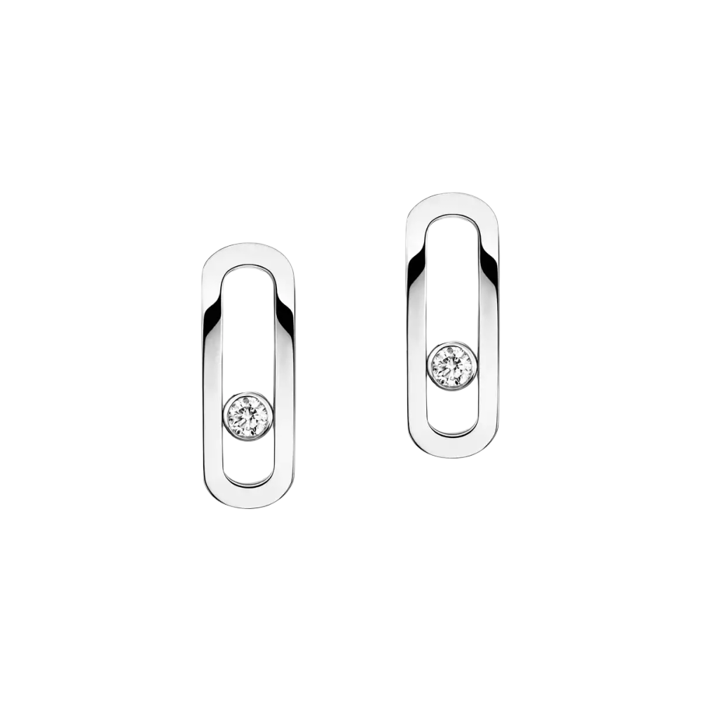 Move Uno Boucles d'oreilles Diamant Or Blanc