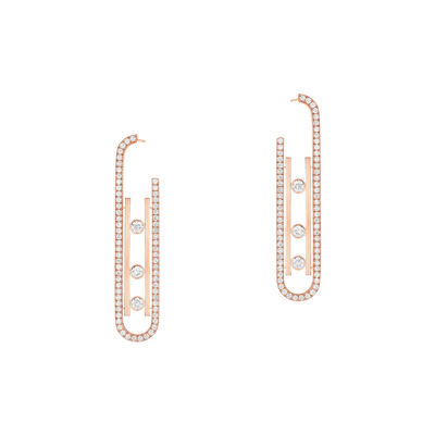 Boucles d'oreilles Move 10th SM Pink Gold Diamond Earrings