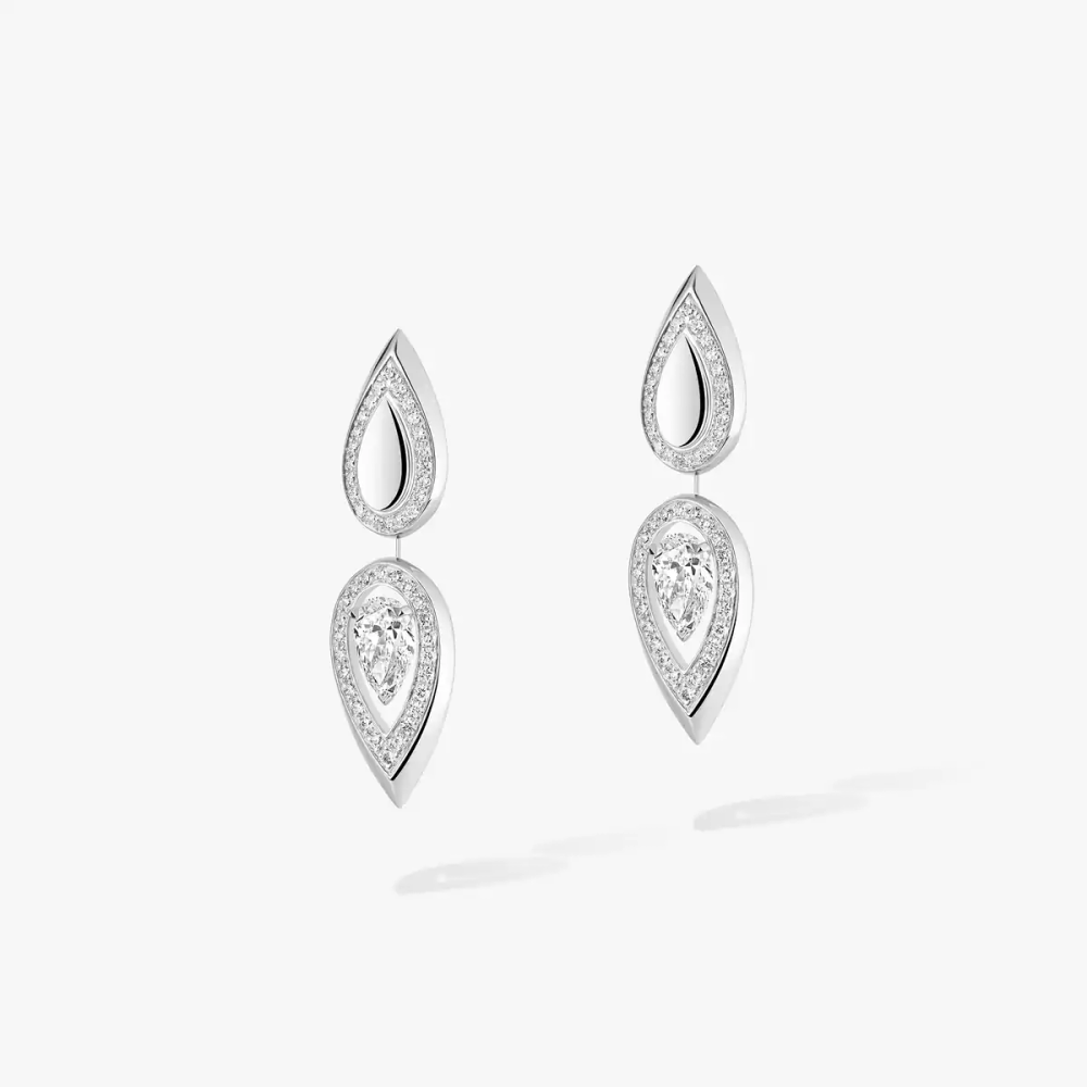 Fiery 0,25ct Boucles d'oreilles Diamant Or Blanc