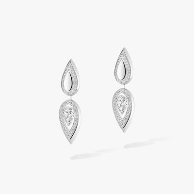 Fiery 0,25ct Boucles d'oreilles Diamant Or Blanc