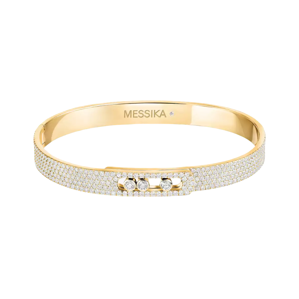 Bangle Move Noa Pavé Bracelet Diamant Or Jaune