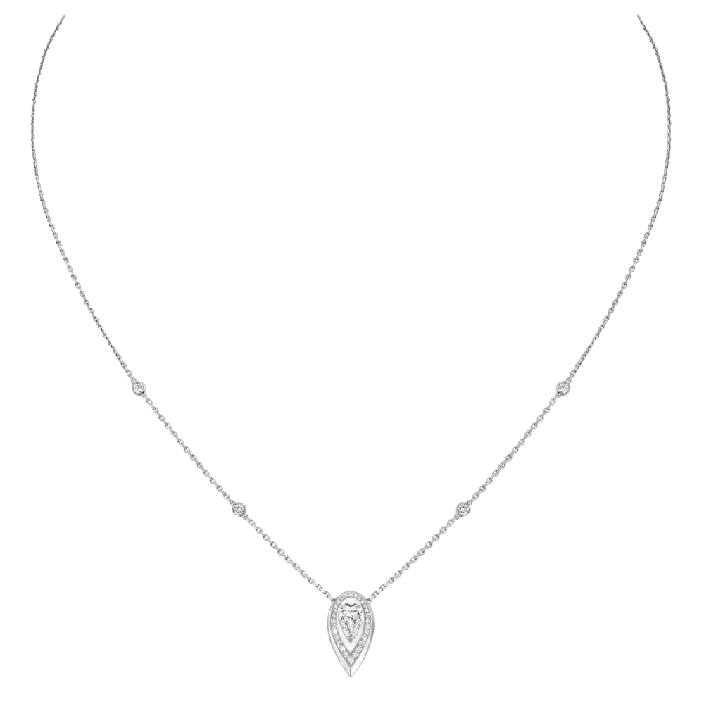 Fiery 0,25ct Collier Diamant Or Blanc