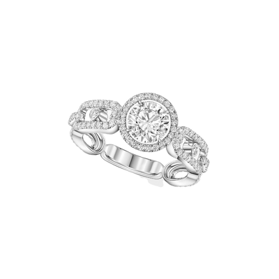 Bague Diamant Or Blanc Solitaire Move Link 0,70ct