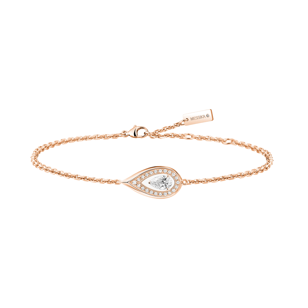 Fiery 0,10ct Bracelet Diamant Or Rose
