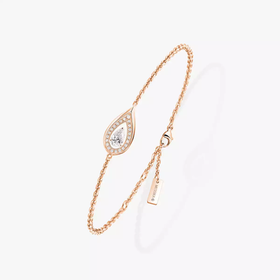 Fiery 0,10ct Bracelet Diamant Or Rose
