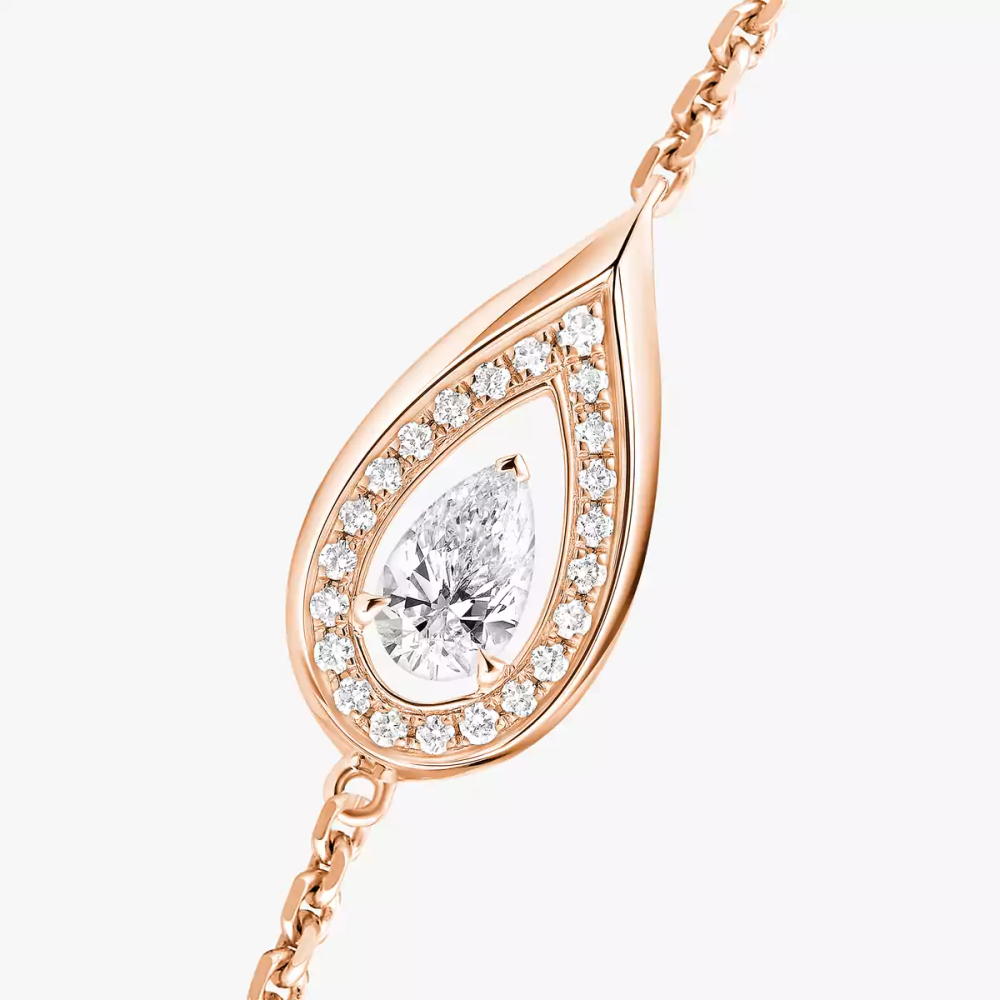 Bracelet Fiery 0,10ct Bracelet Diamant Or Rose