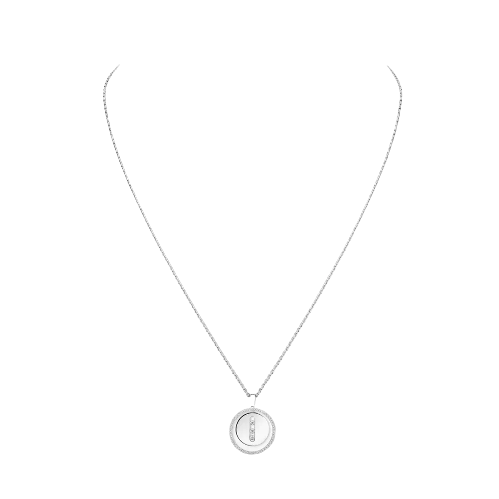 Lucky Move MM Collier Diamant Or Blanc