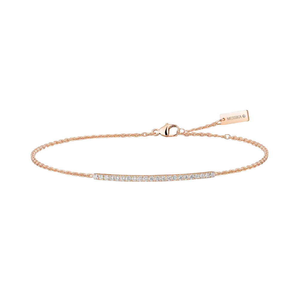 Gatsby Barrette Bracelet Diamant Or Rose