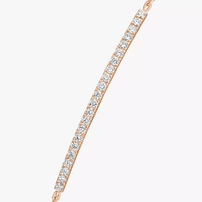 Gatsby Barrette Bracelet Diamant Or Rose