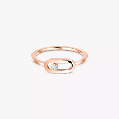 Move Uno Or Bague Diamant Or Rose