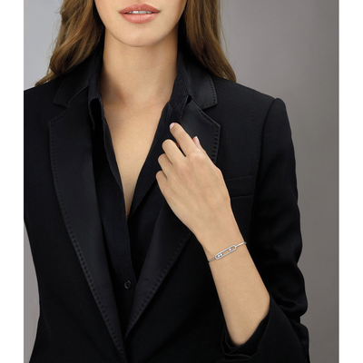 Move Pavé Thin Pink Gold Diamond Bracelet