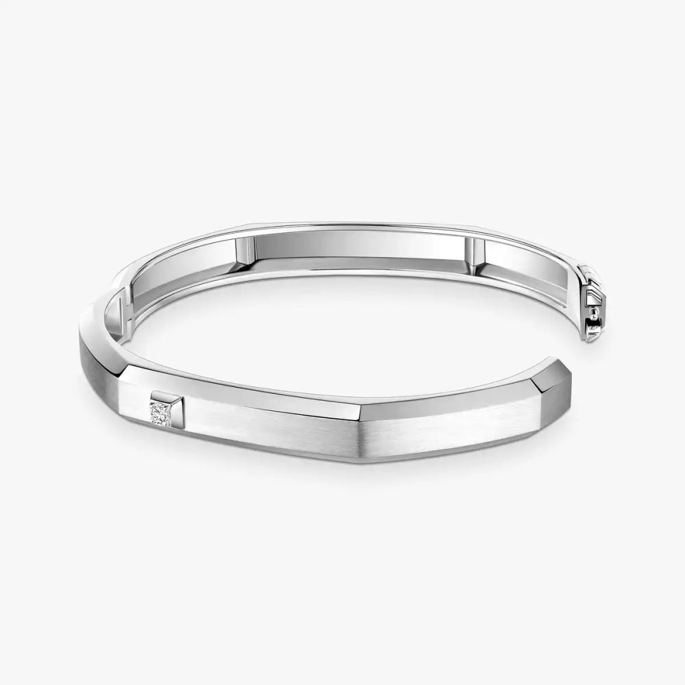 Bracelet brossé Moderniste MM Bracelet Diamant Or Blanc
