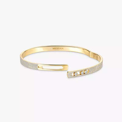 Bangle Move Noa PM Pavé Bracelet Diamant Or Jaune