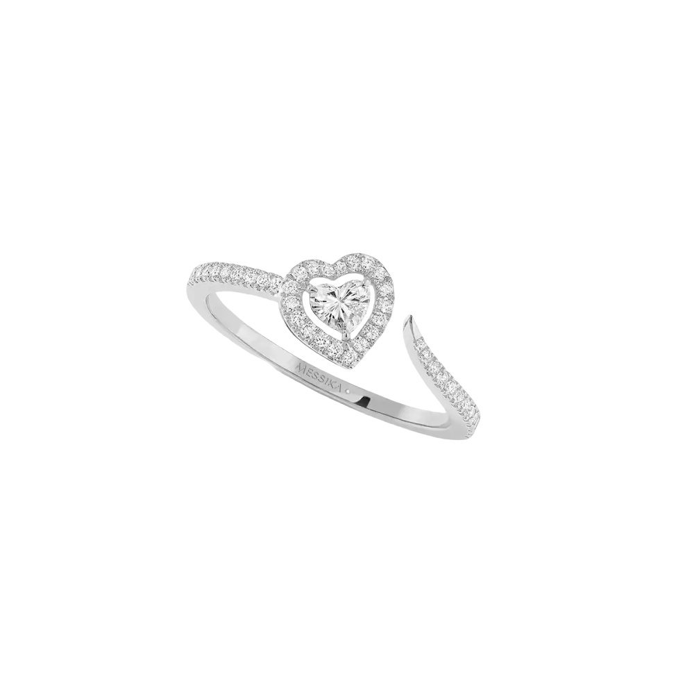 Bague Joy diamant cœur pavée 0,15ct Bague Diamant Or Blanc