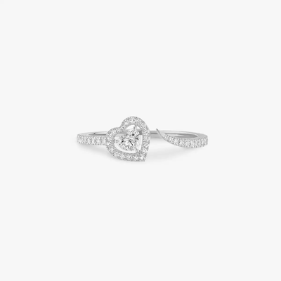 Bague Joy diamant cœur pavée 0,15ct Bague Diamant Or Blanc
