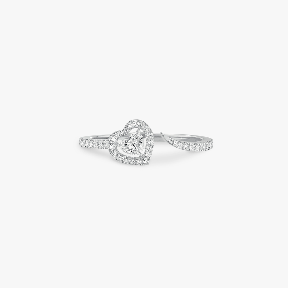 Joy Cœur 0.15-carat Diamond Pavé White Gold Diamond Ring