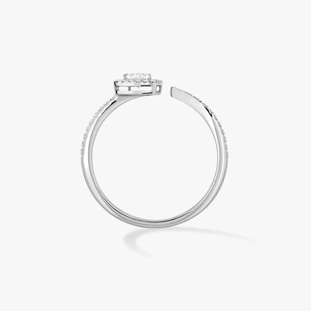 Bague Joy diamant cœur pavée 0,15ct Bague Diamant Or Blanc