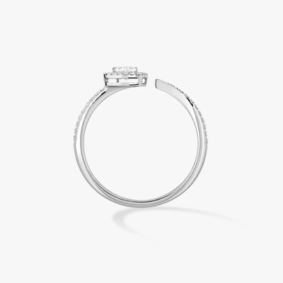 Bague Joy diamant cœur pavée 0,15ct Bague Diamant Or Blanc