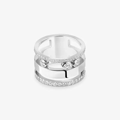 Bague Move Romane GM Bague Diamant Or Blanc