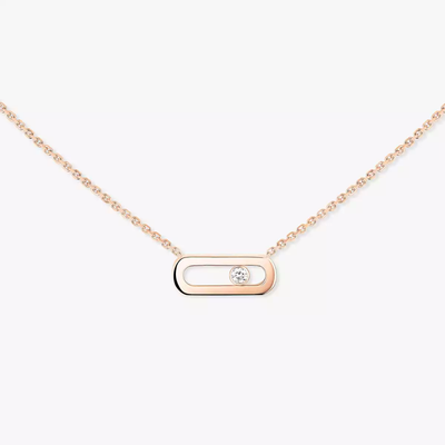 Move Uno Collier Diamant Or Rose