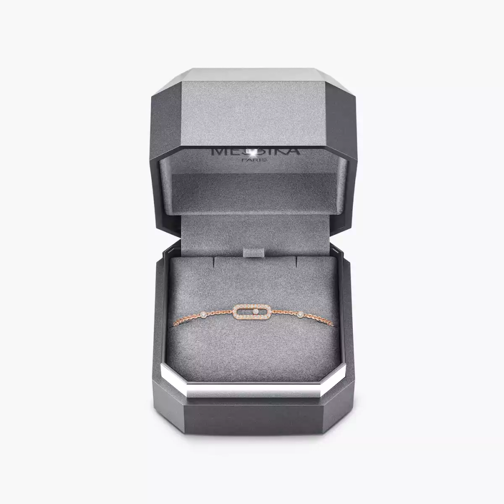 Move Uno Pavé Pink Gold Diamond Bracelet