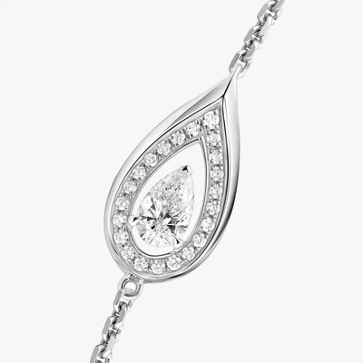 Bracelet Fiery 0,10ct Bracelet Diamant Or Blanc