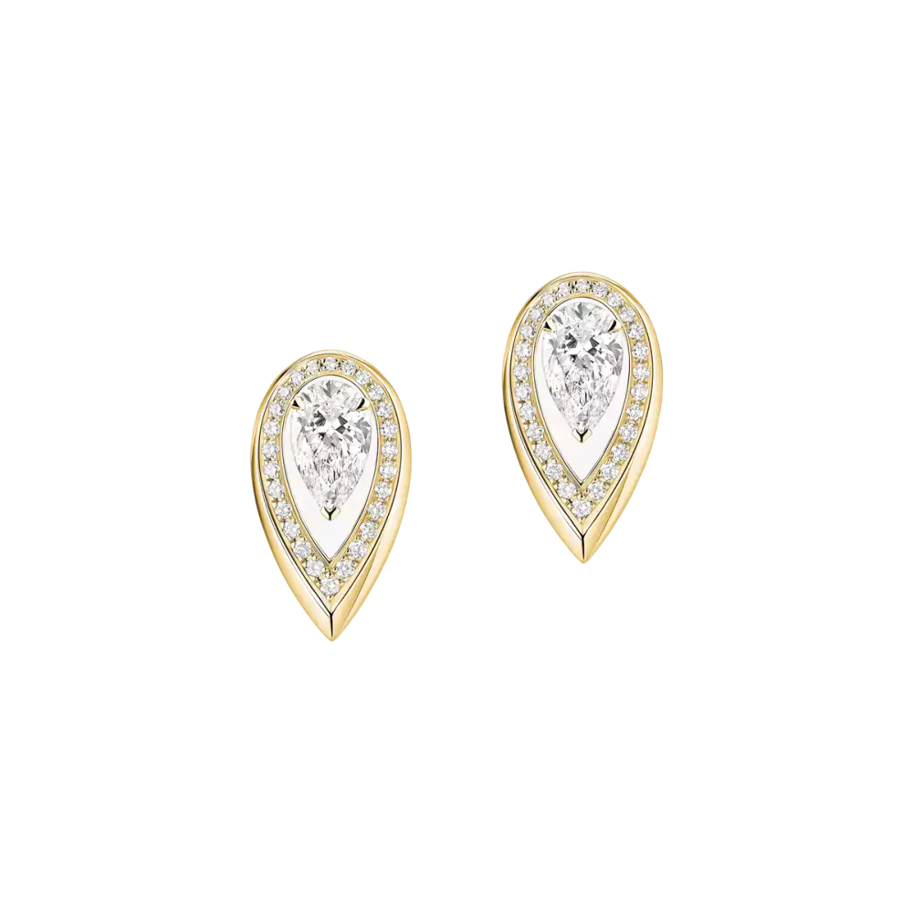Fiery 0,40ct Boucles d'oreilles Diamant Or Jaune
