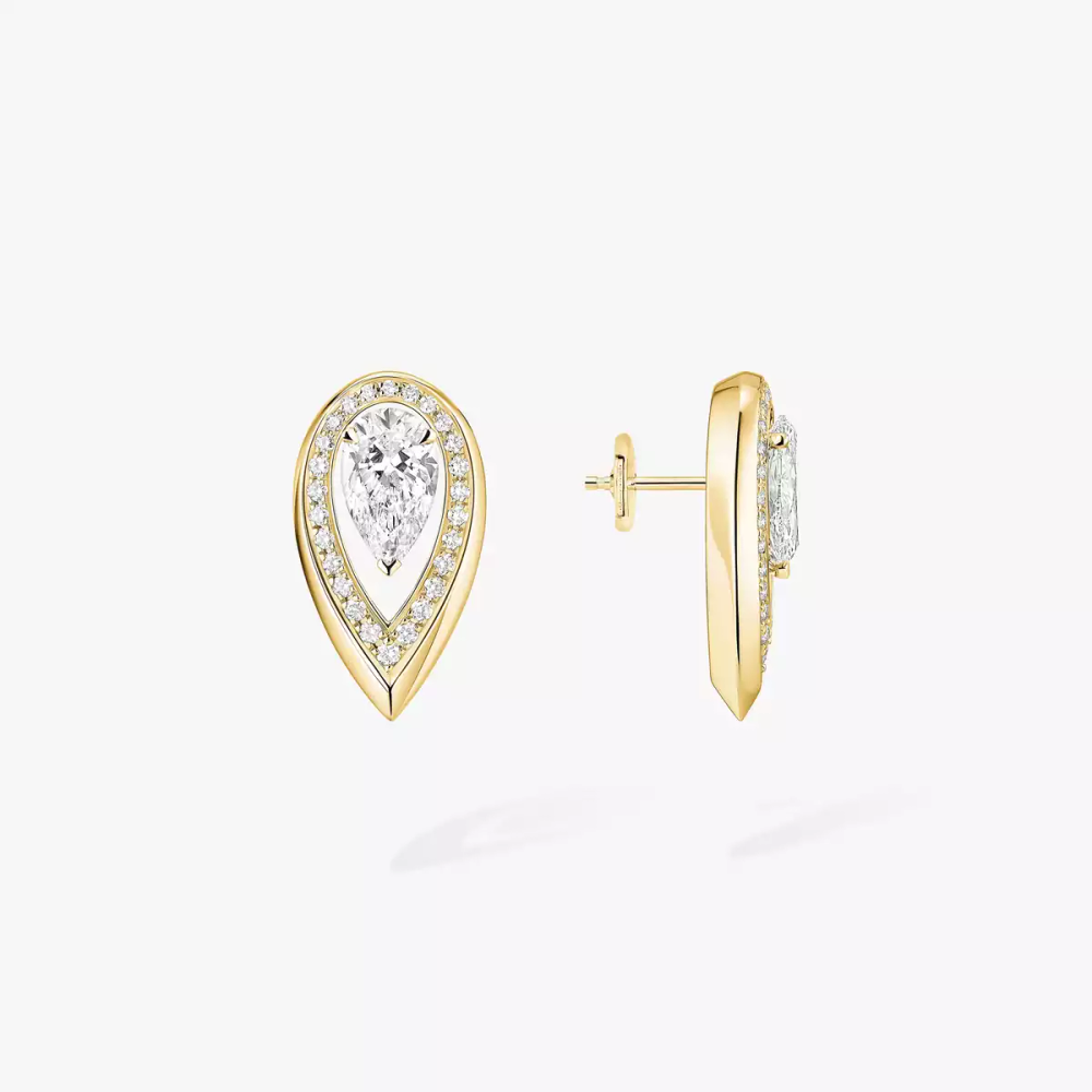 Fiery 0,40ct Boucles d'oreilles Diamant Or Jaune